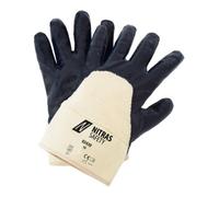 AS Gant en nitrile bleu, manchette, partiellement enduit, taille 11 Quantité:12