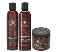 As I Am Naturally - Lot de 3 soins capillaires - shampoing Curl Clarity/après-shampoing sans rinçage/cowash à la coco
