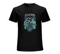 As I Lay Dying Cobra Men's T-Shirt Unisex Black Cotton Hip Hop Print Tee Shirts XXL