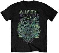 AS I Lay Dying T Shirt Cobra Blackens Rock Tee Black Manches Courtes(Medium)