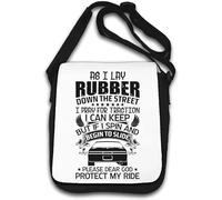As I Lay Rubber Down The Street I Pray For Traction I Can Keep But I Spin And Begin To Slide Sac à bandoulière Blanc