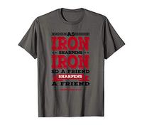 As Iron Sharpens Iron Proverbs 27:17 Christian Bible Verse T-Shirt