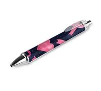 AS PIC 2 Stylo à bille rétractable avec ruban pour cancer du sein et cœurs 0,5 mm