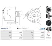 AS-PL Alternateur Générateur 120 A 12 V Pour Mercedes-Benz C-Class
