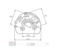 AS-PL Capot protecteur alternateur ARE3026 pour UNIVERSAL 0031542106