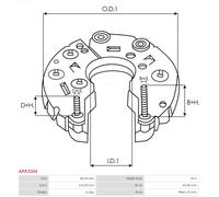 AS-PL Pont de diodes, alternateur ARR2004
