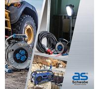 as - RACK Bloc multiprise 8 prises 19"" pour montage universel dans des armoires réseau de 19 "", câble en plastique de 3 m, 230 V/16 A disposé à 45°, IP20, noir I 18190