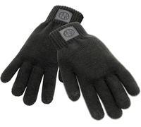 AS Roma ASR Leather Patch KNITTED GLOVES - Black