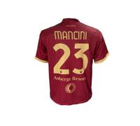 AS Roma Maillot Officiel Réplique - Enfant Rouge - Coupe Régulière - Manche Courte - Col V - Maillot de Football Réplique - 12 ans
