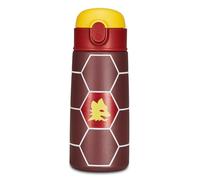 AS Roma Seven Gourde A.S. ROMA Football Rouge Jaune, Gourde thermique en acier inoxydable, maintien de la température jusqu'à 24 h, bouteille isotherme pour enfant