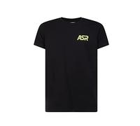 AS Roma T- Shirt ASR Homme, Noir et Jaune Fluo, Medium