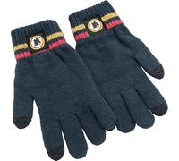 AS Roma WOLF LEATHER Patch KNITTED GLOVES - NAVY