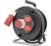 AS Schwabe 10155 Enrouleur de câble 25.00 m noir mâle CEE 16 A 5 pôles