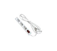 AS Schwabe 11312 Bloc multiprise avec interrupteur blanc fiche avec contour