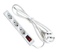 AS Schwabe 11312 Bloc multiprise avec interrupteur blanc fiche avec contour Blanc G