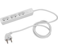 AS Schwabe 11313 Multiprise sans interrupteur Blanc Fiche contour 1 pce