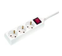 as - Schwabe 11361 Bloc multiprise avec 3 Prises Type F et Interrupteur à veilleuse Bse consommation Blanc