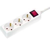 as - Schwabe 11371 Rallonge multiprise 3 prises Intérieur / IP20 Câble blanc 5m H05VVF 3G1,5 (Import Allemagne)