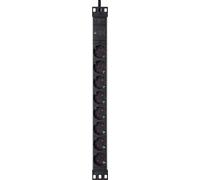 as-Schwabe 18193 as-Schwabe 19 Zoll RACK 8-fach Steckdosenleiste für Serverschrank 2,0 m schwarz