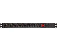 as-Schwabe 18195 RACK 19 pouces 7 prises multiples pour armoire de serveur 2,0 m noir