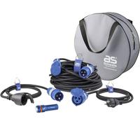 AS Schwabe 19705 Enrouleur de câble 25 m noir mâle CEE 16 A 3 pôles