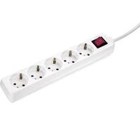 as Schwabe 35011 Bâti de prises avec interrupteur blanc contact de protection (35011)