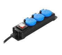 as-Schwabe 38603 as-Schwabe Baustellen Triple bloc multiprise avec interrupteur 1,5 m noir