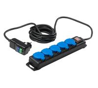 as-Schwabe 38604 as-Schwabe PRCD 5 prises multiples avec interrupteur 4,5 m noir