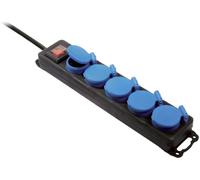 as-Schwabe 38609 as-Schwabe Baustellen 5x bloc multiprise avec interrupteur 1,5 m noir