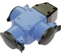 AS Schwabe 60057 Adaptateur triple caoutchouc 230 V bleu IP44