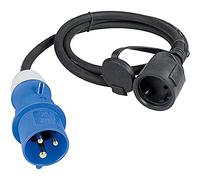 as - Schwabe 60488, 1,5m câble adaptateur camping, raccord fiche CEE vers fiche femelle schuko, 2PT 250 V 16 A