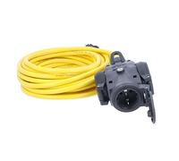 as - Schwabe 61452 Rallonge électrique 3 prises en caoutchouc, câble K35 AT-N07V3V3-F 3G2.5, protection IP4, pour usage extérieur 5 m