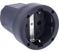 AS Schwabe 62225 Fiche électrique femelle avec terre PVC 230 V noir IP20