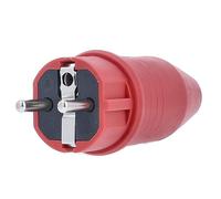 as - Schwabe 62290 Prise de contact de protection pour câbles jusqu'à 2,5 mm² max. Prise d'alimentation en caoutchouc pour extérieur 230 V/16 A IP44 Rouge