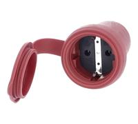 AS Schwabe 62291 Accouplement En Caoutchouc Solide 230V Connecteur Ménager Rouge