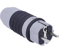 AS Schwabe Fiche électrique mâle 62301 avec terre 230 V IP54 gris, noir