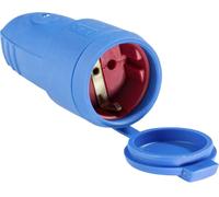 AS Schwabe 62411 Fiche électrique femelle avec terre caoutchouc 230 V bleu IP44