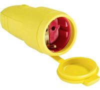 AS Schwabe 62413 Fiche électrique femelle avec terre caoutchouc 230 V jaune IP44