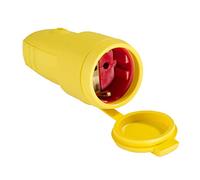 as - Schwabe 62413 Raccord en Caoutchouc sans câble IP 44 pour l'extérieur Jaune, Jaune, 62413