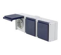 AS Schwabe 62464 Prise de courant en saillie IP54 gris