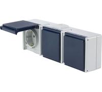 as - Schwabe 62464 Prise de courant en saillie IP54 Gris (62464)