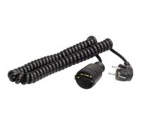 Current Cable extension 16 A Black 2.50 m Spiral c