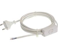 AS Schwabe Câble d'alimentation Euro H03VVH2-F 3 m 2x0.75 230 V blanc 70631