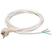 as - Schwabe 70838 Câble de raccordement H05VV-F 3G1,5 de 2 m, fiche coudée de protection avec câble, câble de raccordement 30 mm gainé avec embouts de câble, câble d'alimentation 230 V, 10 A, IP20,