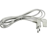 AS Schwabe Cordon d'alimentation 70880 Type C7 H03VVH2-F 1,5 m Prise coudée Blanc 2x0,75 mm