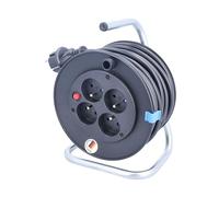 as - Schwabe 810180 Enrouleur électrique compacte, 15m câble, 4 prises, 250 V / 16 A