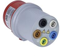 AS Schwabe Adaptateur de mesure prise de sécurité 4 mm - mâle CEE 16 A 5 pôles