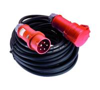 as - Schwabe Câble Rallonge Courant Fort 10 m 400V, 16A Idéal pour Chantiers & Jardins Rallonge Robuste 5 Pôles pour Extérieur IP44 Made in Germany | 60366