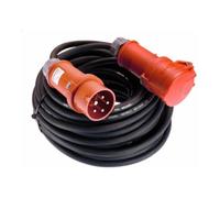 as - Schwabe Câble de Rallonge CEE 400V / 16A, 25 m H07RNF5G2,5 Fiche avec Inverseur de Phes Noir IP44 Industries, Chantier | 60548