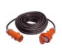 as - Schwabe Câble Rallonge CEE 400V / 32A, 25 m H07RNF 5G4 Fiche avec Inverseur de Phes Noir IP44 Industries, Chantiers | 60518